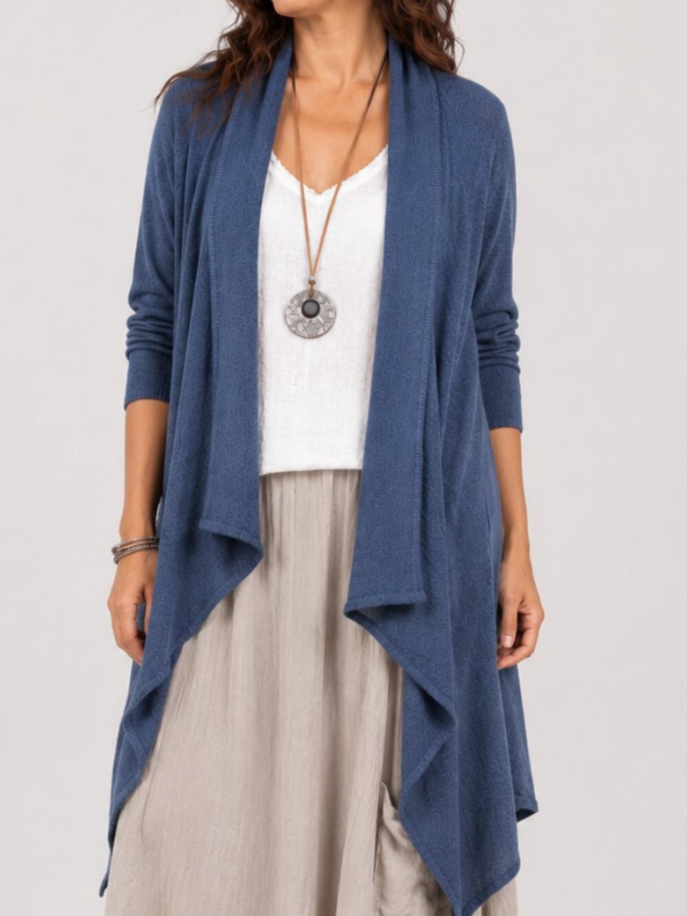 Alicia Peru Longline Waterfall Cardigan